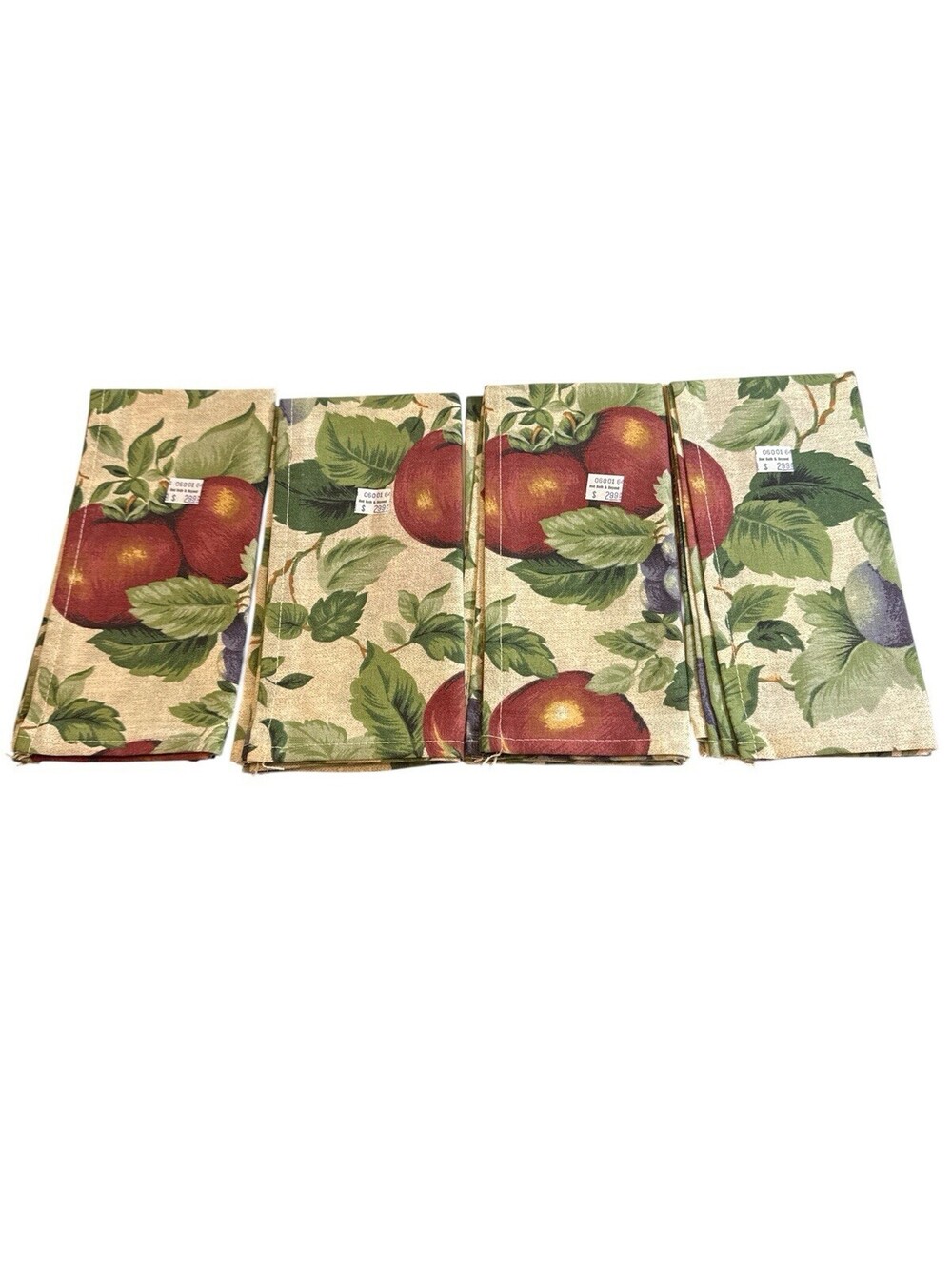 Sukara Sonoma Napkins Fruit Apple Cotton Cottagecore Fabric 17" Square Set of 4 - Picture 2 of 4